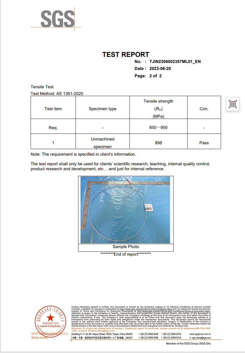 quality control--sgs test